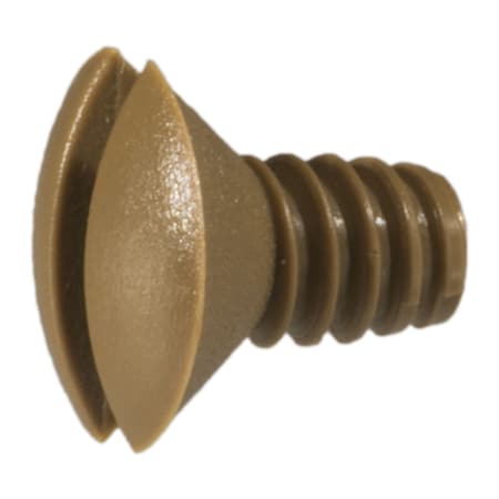 Midwest Fastener #6-32 x 1/4 in Slotted Oval Machine Screw, Plain Nylon, 25 PK 33288